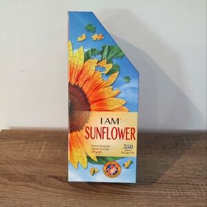 I Am Sunflower 350 Piece Flower Shaped Jigsaw Puzzle